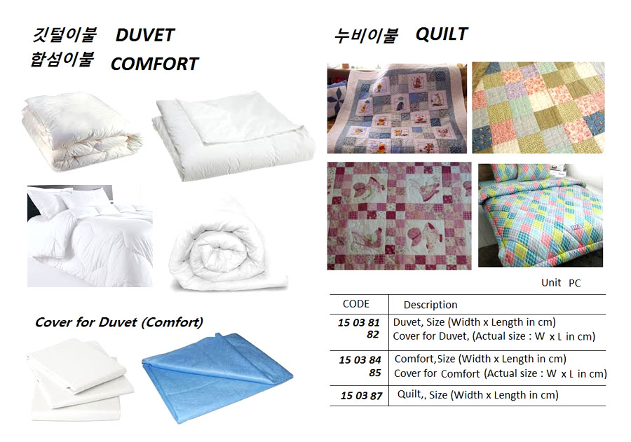CAOVER FOR DUVET, WITH FURTHER DETAILS