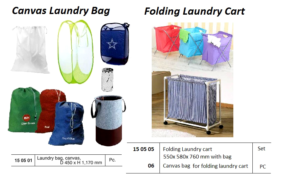 LAUNDRY BAG CANVAS #11, D450XH1170MM