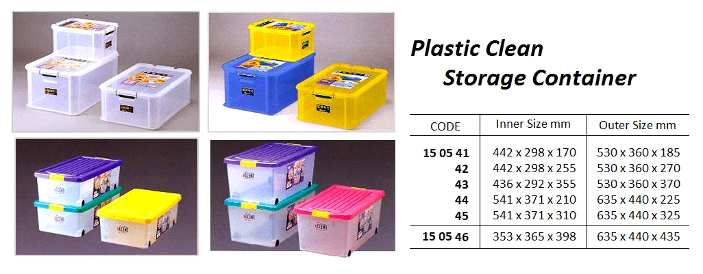 CONTAINER PLASTIC CLEAR W/LID, INNER SIZE 436X292X355MM