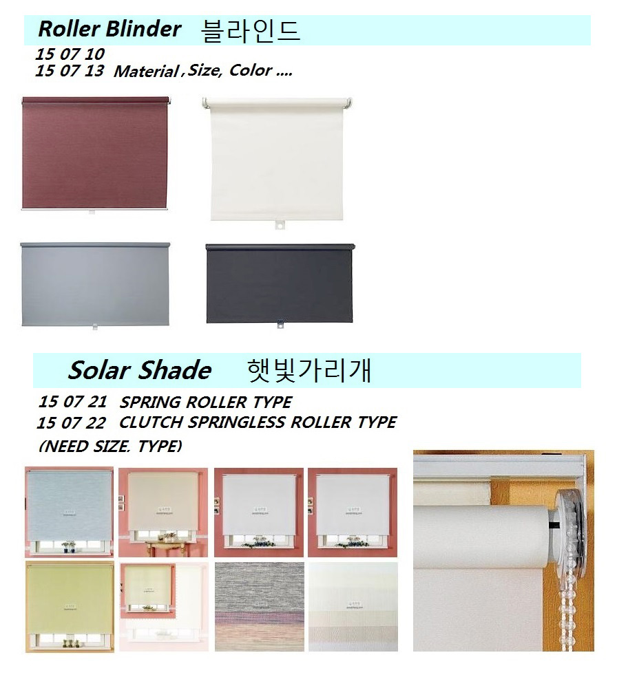 BLINDER ROLLER WITH FURTHER, DETAIL