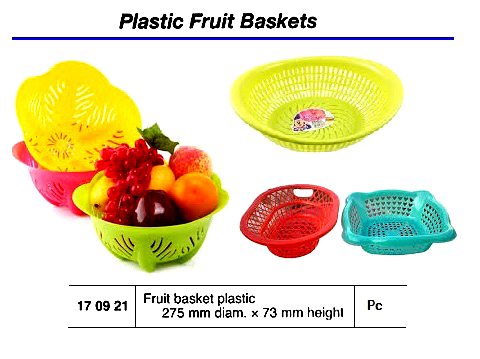 FRUIT BASKET PLASTIC, 275MM DIAM