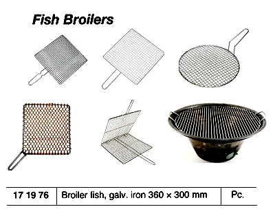 BROILER FISH GALV-IRON, 360X300MM