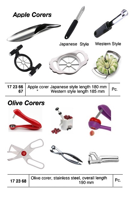 OLIVE CORER STAINLESS STEEL, OVERALL 190MM