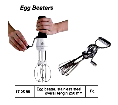 EGG BEATER STAINLESS STEEL, 250MM OVERALL