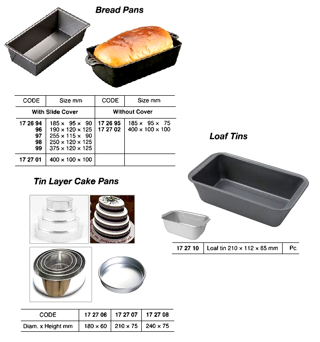 BREAD PAN TIN PLATE, W/O COVER 185X95X75MM