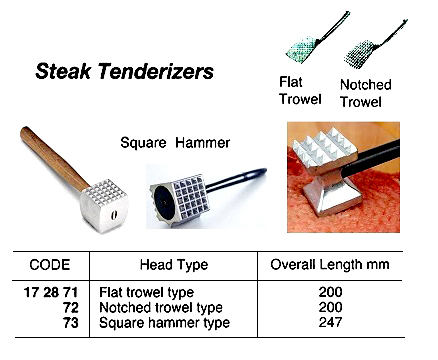 STEAK TENDERIZER FLAT TROWEL, 200MM OVERALL
