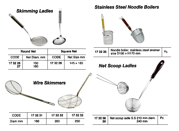 SKIMMING LADLE WIRE NET SQUARE, 145X185MM
