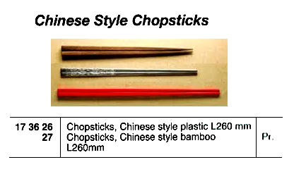 CHOPSTICKS CHINESE STYLE, BAMBOO 260MM