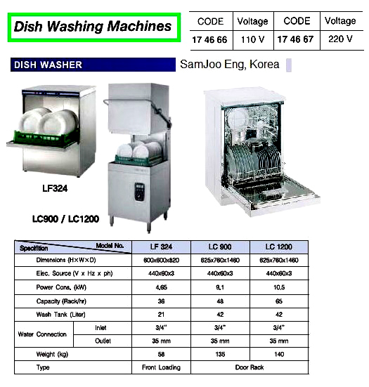DISH WASHING MACHINE 110V