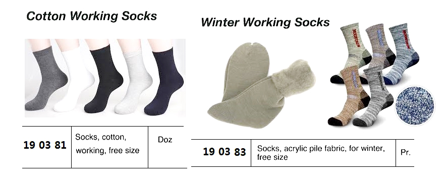 SOCKS WORKING FOR WANTER, ACRYLIC PILE FABRIC FREE SIZE