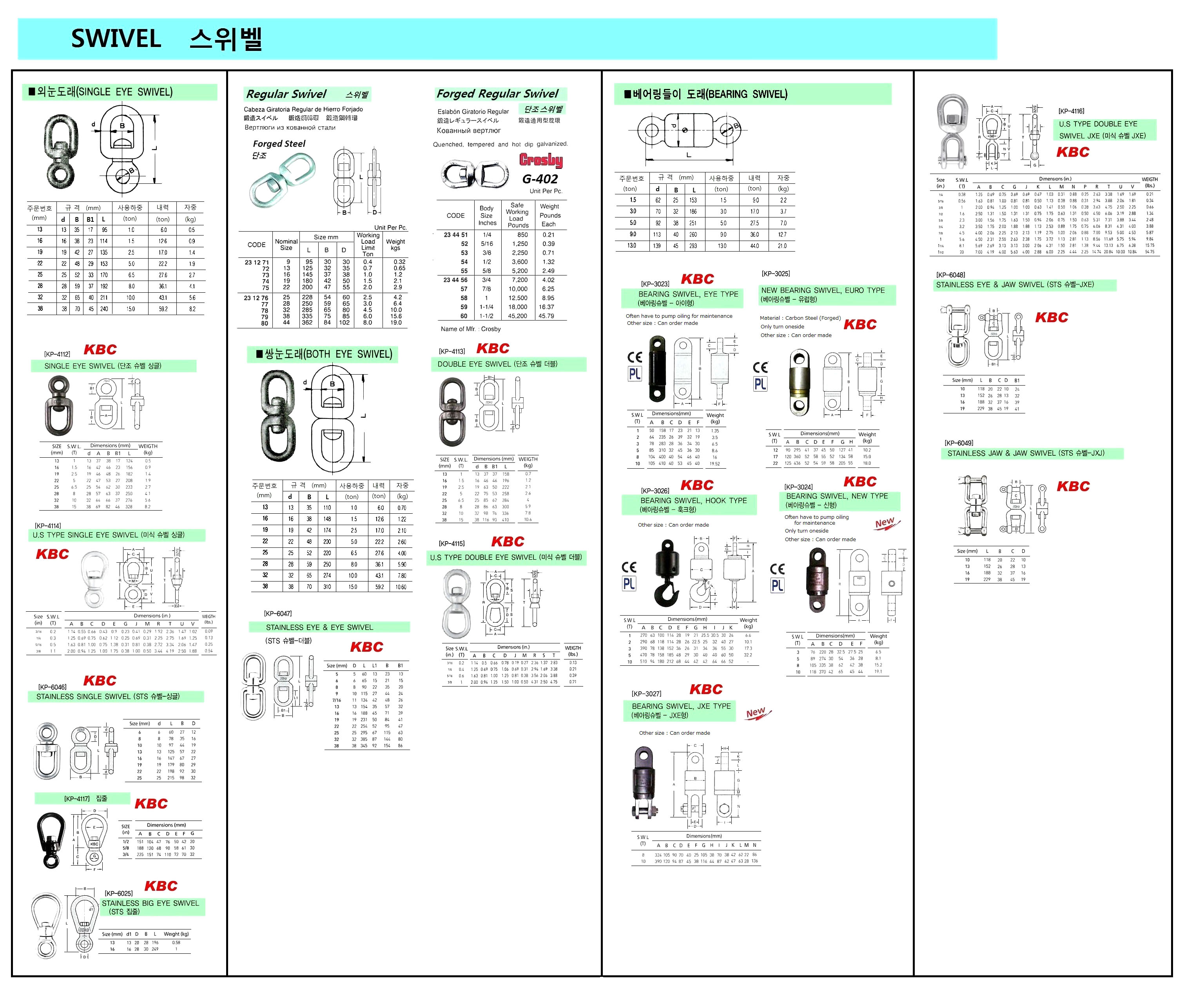 SWIVEL REGULAR FORGED CROSBY, G-402 10MM