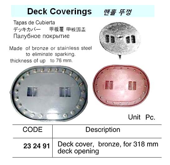 DECK COVER BRONZE, FOR 318MM DECK OPENING