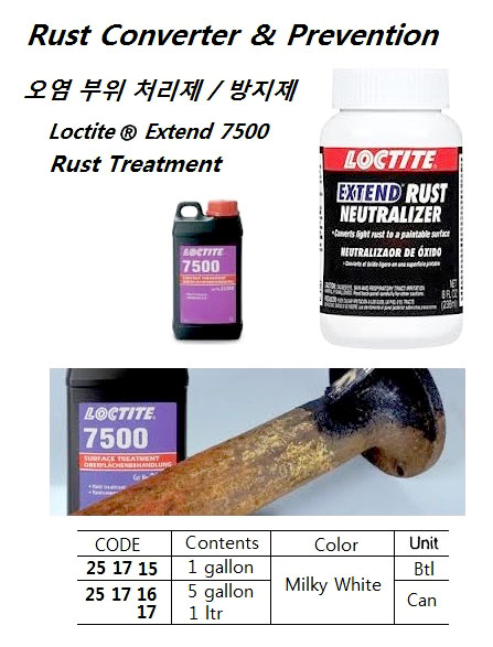 CONVERTER RUST TREAT LOCTITE, EXTEND SF7500 MILKY WHITE 1GAL