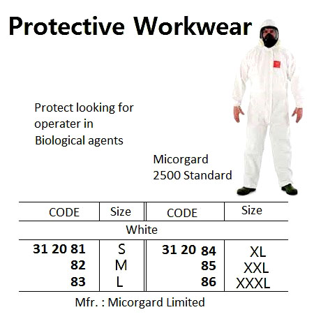 WEAR MICROPOROUS PP LAMINATE, M GARD 2500 STANDARD WHITE XXL