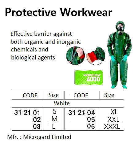 WORKWEAR MULTI-LAYER FABRIC, MICROCHEM 4000 GREEN L