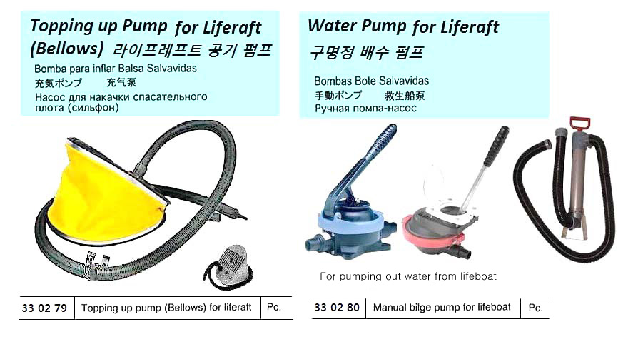 LIFERAFT TOPPING UP PUMP