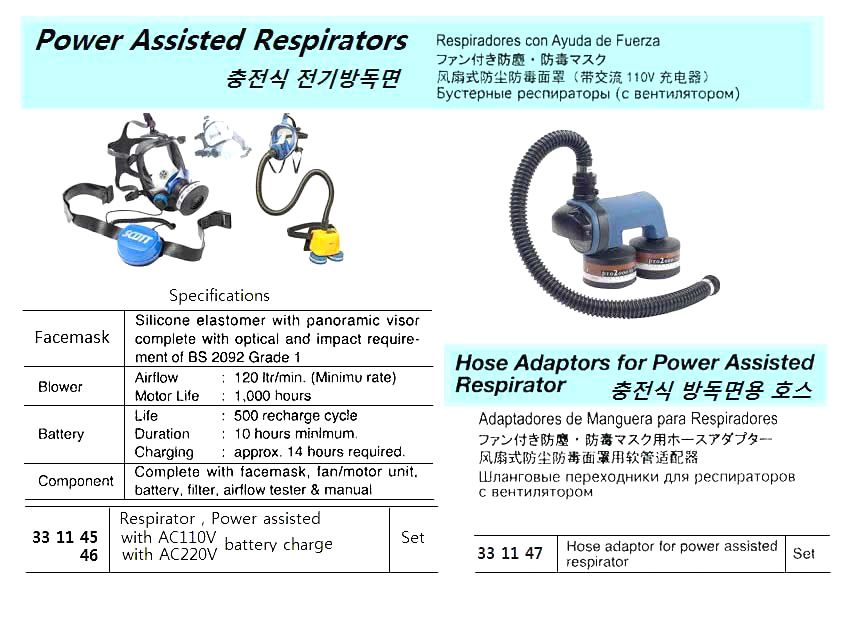HOSE ADAPTOR FOR POWER, ASSISTED RESPIRATOR