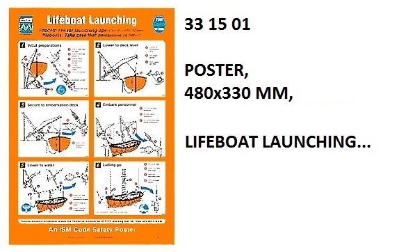 POSTER LIFEBOAT LAUNCHING, #1001W 475X330MM