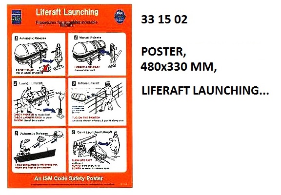 POSTER LIFERAFT LAUNCHING, #1002W 475X330MM