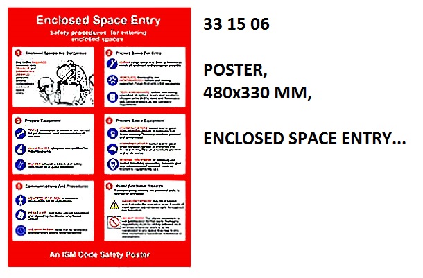 POSTER ENCLOSED SPACE ENTRY, #1006W 475X330MM