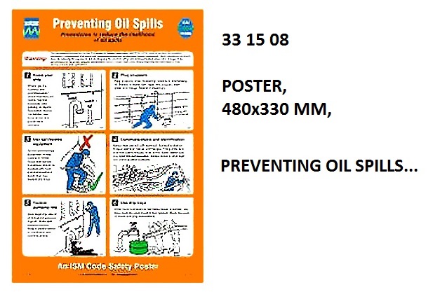 POSTER PREVENTING OIL SPILLS, #1008W 475X330MM