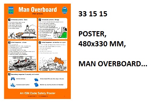 POSTER MAN OVERBOARD, #1015W 475X330MM