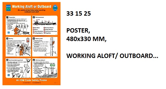 POSTER WORKING ALOFT/OUTBOARD, #1025W 475X330MM