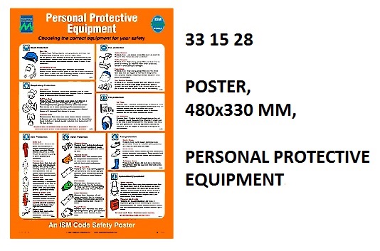 POSTER PERSONAL PROTECTIVE, EQUIPMENT #1028W 475X330MM