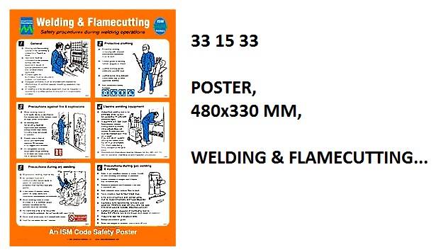 POSTER WELDING & FLAME CUTTING, #1033W 475X330MM