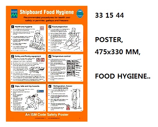 POSTER SHIPBOARD FOOD HYGIENE, #1044W 475X330MM
