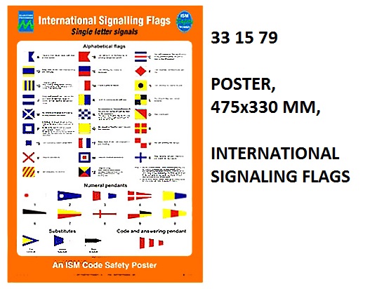 POSTER INTERNATIONAL SIGNALING, FLAGS #1079W 475X330MM