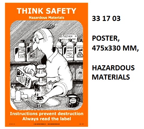 POSTER HAZARDOUS MATERIALS, #1103W 475X330MM