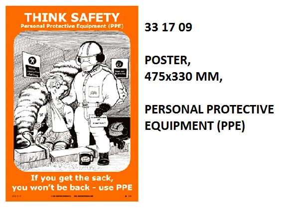 POSTER PERSONAL PROTECTIVE, EQUIPMENT #1109W 475X330MM