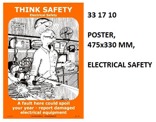 POSTER ELECTRICAL SAFETY, #1110W 475X330MM