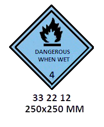 HAZARD WRN DIAMOND 2212LL C4.3, DANGEROUS WHEN WET 250X250MM