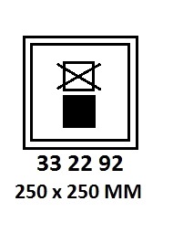 MARK IBC`S NOT CAPABLE OF, BEING STACKD #2292LL 250X250MM