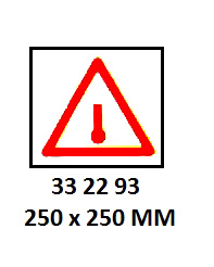 MARK TRANSPORT AT ELEVATED, TEMP. #2293LL 250X250MM