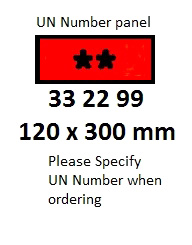 PANEL UN NUMBER #2299Z, 120X300MM