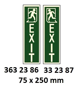 SIGN FOR LLL EXIT(L), 150X50MM 10`S/PKT