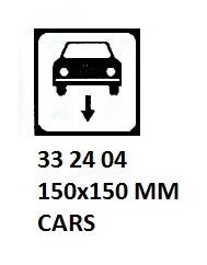 SIGN PASSENGER VSL & TERMINAL, CARS 150X150MM