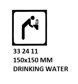 SIGN FOR PASSENGER VSL, DRINKING WATER 150X150MM