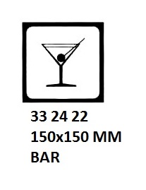 SIGN FOR PASSENGER VSL, BAR 150X150MM