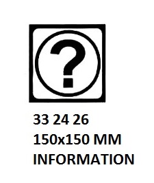 SIGN FOR PASSENGER VSL, INFORMATION 150X150MM