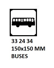 SIGN PASSENGER VSL & TERMINAL, BUSES 150X150MM