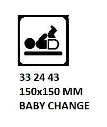 SIGN PASSENGER VSL & TERMINAL, BABY CHANGE 150X150MM