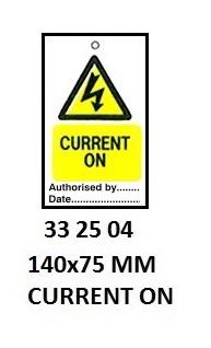 TAG W/TIE TEMPORARY PVC, CURRENT ON #2504