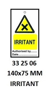 TAG W/TIE TEMPORARY PVC, IRRITANT #2506