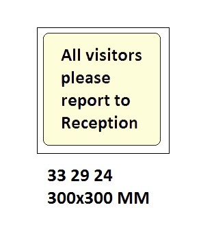 SIGN ISPS CODE PLEASE REPORT, #WV2924MM 300X300MM