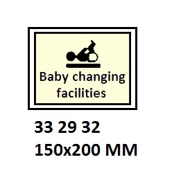 SIGN ACCOMMODATION 2932JK BABY, CHANGING FACILITIES 150X200MM