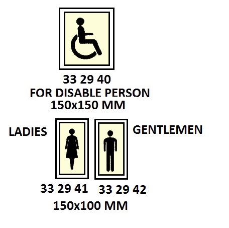 SIGN ACCOMMODATION DISABLED, #2940JJ 150X150MM